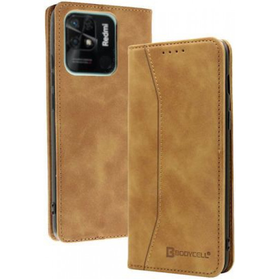 Bodycell Book Case Pu Leather Xiaomi Redmi 10c Brown