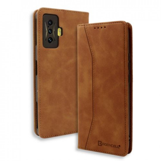 Bodycell Book Case Pu Leather Xiaomi Poco F4 GT 5G Brown
