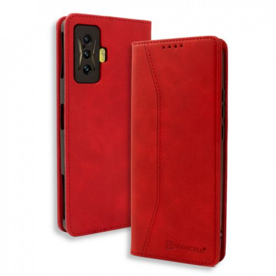 Bodycell Book Case Pu Leather Xiaomi Poco F4 GT 5G Red