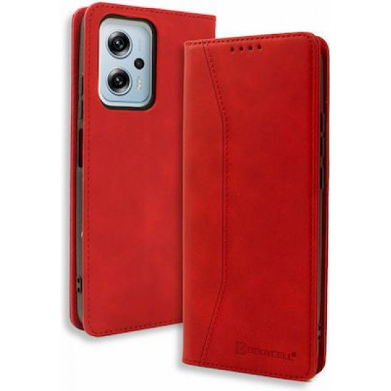 Bodycell Book Case Pu Leather Xiaomi Poco X4 GT 5G Red