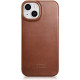 iCarer AKI 14220707 iPhone 14 Plus Curved Edge Leather Folio Brown