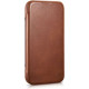 iCarer AKI 14220707 iPhone 14 Plus Curved Edge Leather Folio Brown