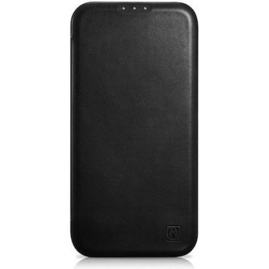 iCarer AKI 14220707 iPhone 14 Plus Curved Edge Leather Folio Black