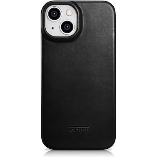 iCarer AKI 14220707 iPhone 14 Plus Curved Edge Leather Folio Black
