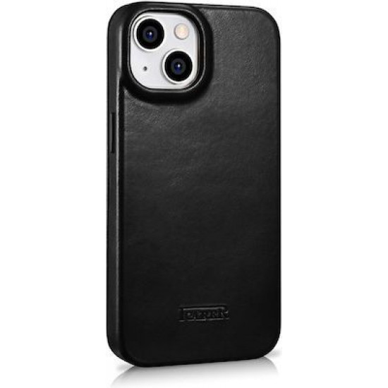 iCarer AKI 14220707 iPhone 14 Plus Curved Edge Leather Folio Black