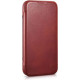 iCarer AKI 14220706 iPhone 14 Pro Curved Edge Leather Folio Red