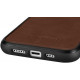 iCarer WMI14220717 iPhone 14 Genuine Leather TPU Back Cover Dark Brown