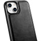 iCarer WMI14220719 iPhone 14 Plus Genuine Leather TPU Back Cover Black