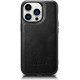 iCarer WMI14220718 iPhone 14 Pro Genuine Leather TPU Back Cover Black