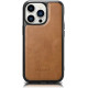 iCarer WMI14220720 iPhone 14 Pro Max Genuine Leather TPU Back Cover Light Brown