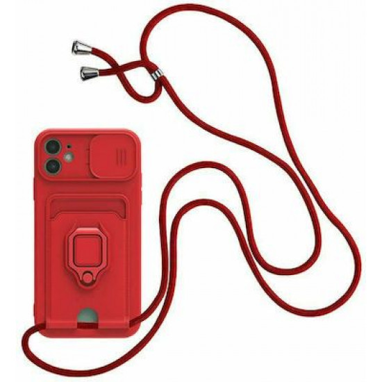 Bodycell Multifunction Case Με Κορδονι Samsung S21 FE Red