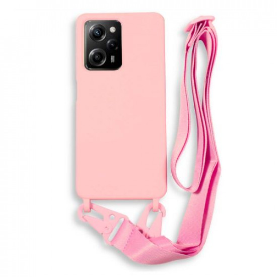 Bodycell Silicon Case με Λουρακι Xiaomi Poco X5 Pro/Note 12 Pro 5G Pink