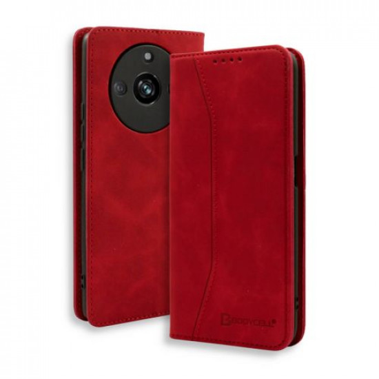 Bodycell Book Case Pu Leather Realme 11 Pro 5G Red