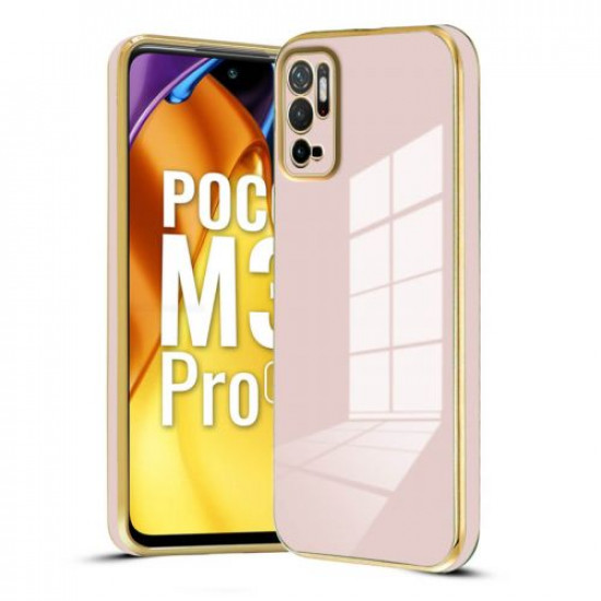 Bodycell Gold Plated Silicon Xiaomi Note 10 5G/Note 10T/Poco M3 Pro Pink