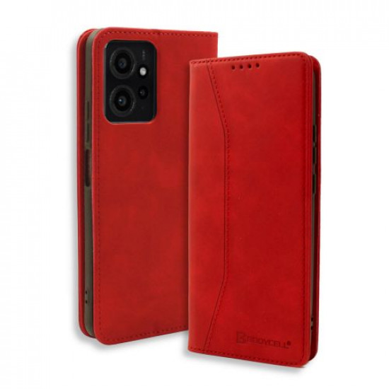 Bodycell Book Case Pu Leather Xiaomi Note 12 4G Red