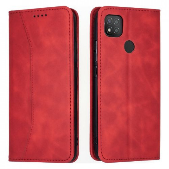 Bodycell Book Case Pu Leather Xiaomi Redmi 9C/9C NFC Red