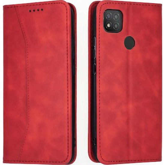 Bodycell Book Case Pu Leather Xiaomi Redmi 9C/9C NFC Red