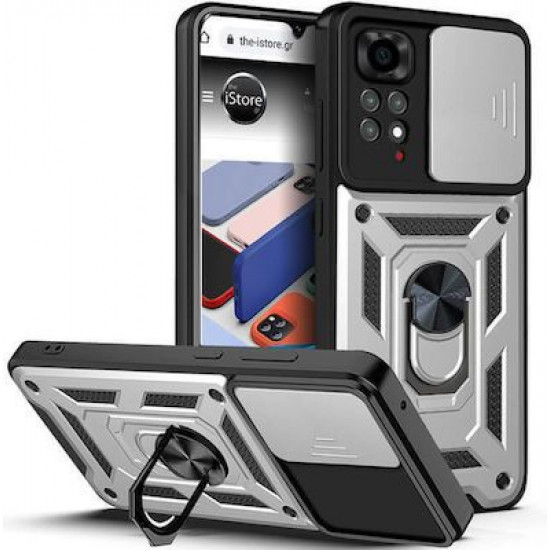 Bodycell Armor Slide Cover Case Xiaomi Note 12 Pro 4G Silver