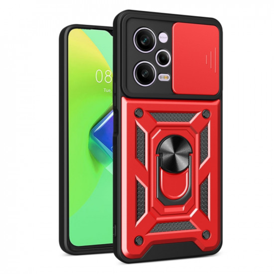 Bodycell Armor Slide Cover Case Xiaomi Poco X5 Pro/Note 12 Pro 5G Red