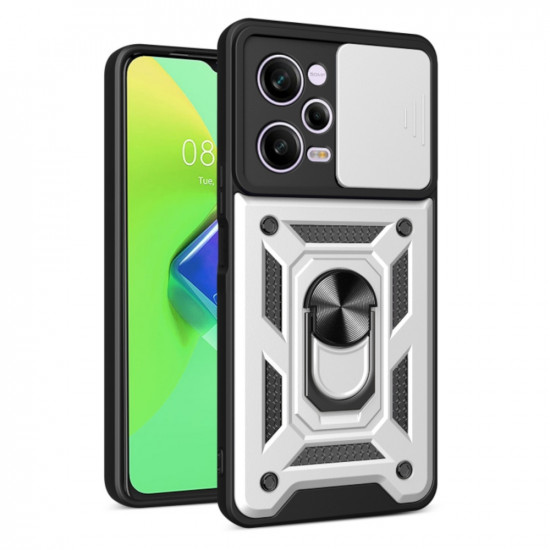 Bodycell Armor Slide Cover Case Xiaomi Poco X5 Pro/Note 12 Pro 5G Silver