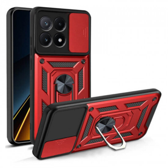 Bodycell Armor Slide Cover Case Xiaomi 14 Pro 5G Red
