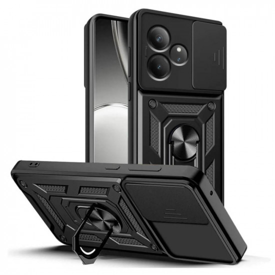 Bodycell Armor Slide Cover Case Realme GT 6 5G/GT 6T 5G Black