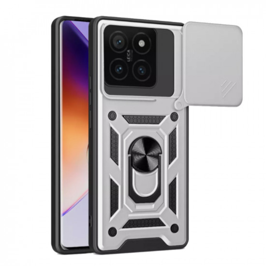Bodycell Armor Slide Cover Case Xiaomi 14T Pro 5G Silver
