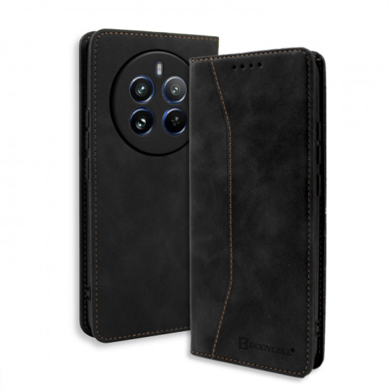 Bodycell Book Case Pu Leather Realme 12 Pro/12 Pro Plus 5G Black