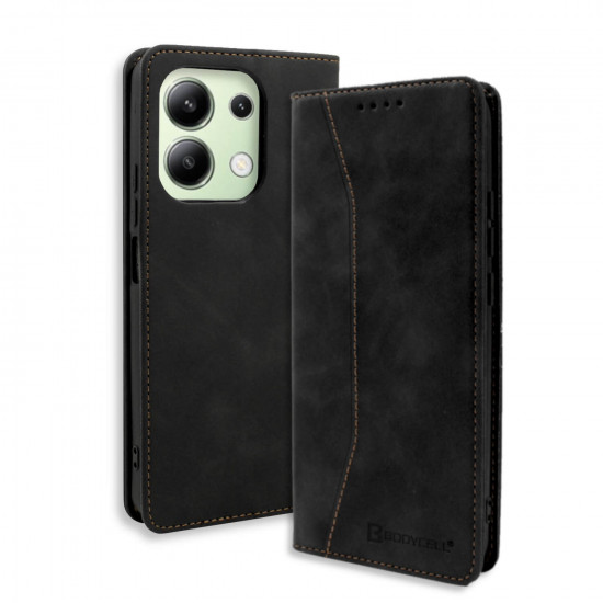 Bodycell Book Case Pu Leather Xiaomi Note 13 4G Black