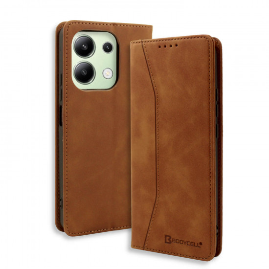 Bodycell Book Case Pu Leather Xiaomi Note 13 4G Brown
