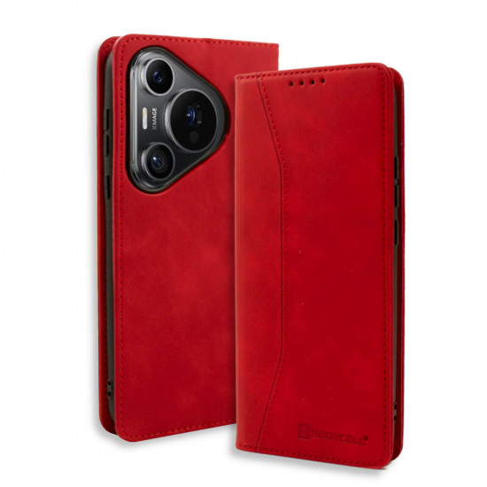 Bodycell Book Case Pu Leather Huawei Pura 70 Pro/Pro Plus Red