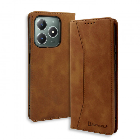 Bodycell Book Case Pu Leather Realme C61 4G/C63 4G Brown