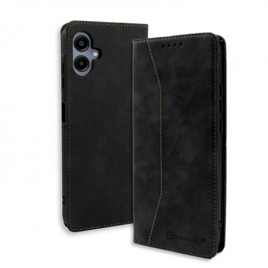 Bodycell Book Case Pu Leather Samsung A06 Black
