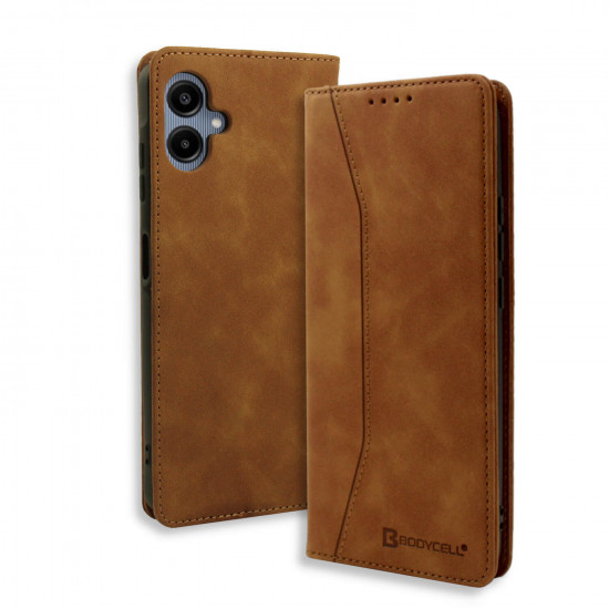 Bodycell Book Case Pu Leather Samsung A06 Brown