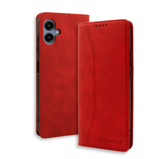 Bodycell Book Case Pu Leather Samsung A06 Red