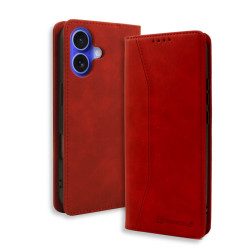 Bodycell Book Case Pu Leather iPhone 16  Red