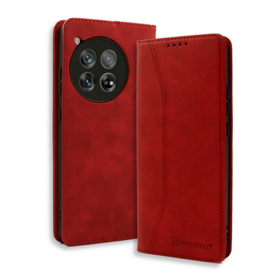 Bodycell Book Case Pu Leather OnePlus 12R 5G Red