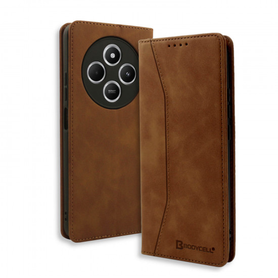 Bodycell Book Case Pu Leather Xiaomi Redmi 14C 4G/Poco C75 Brown